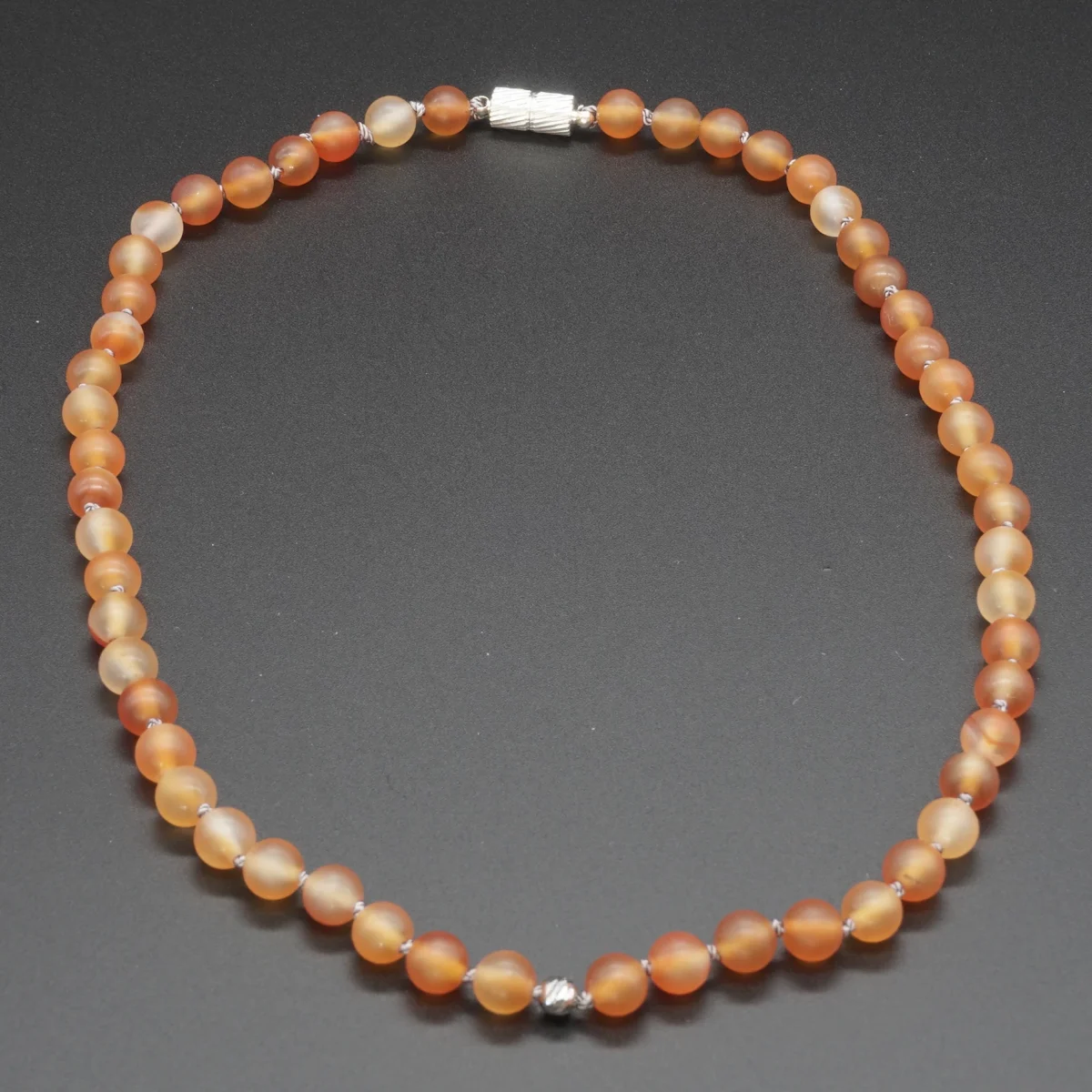 Halskette Karneol orange matt