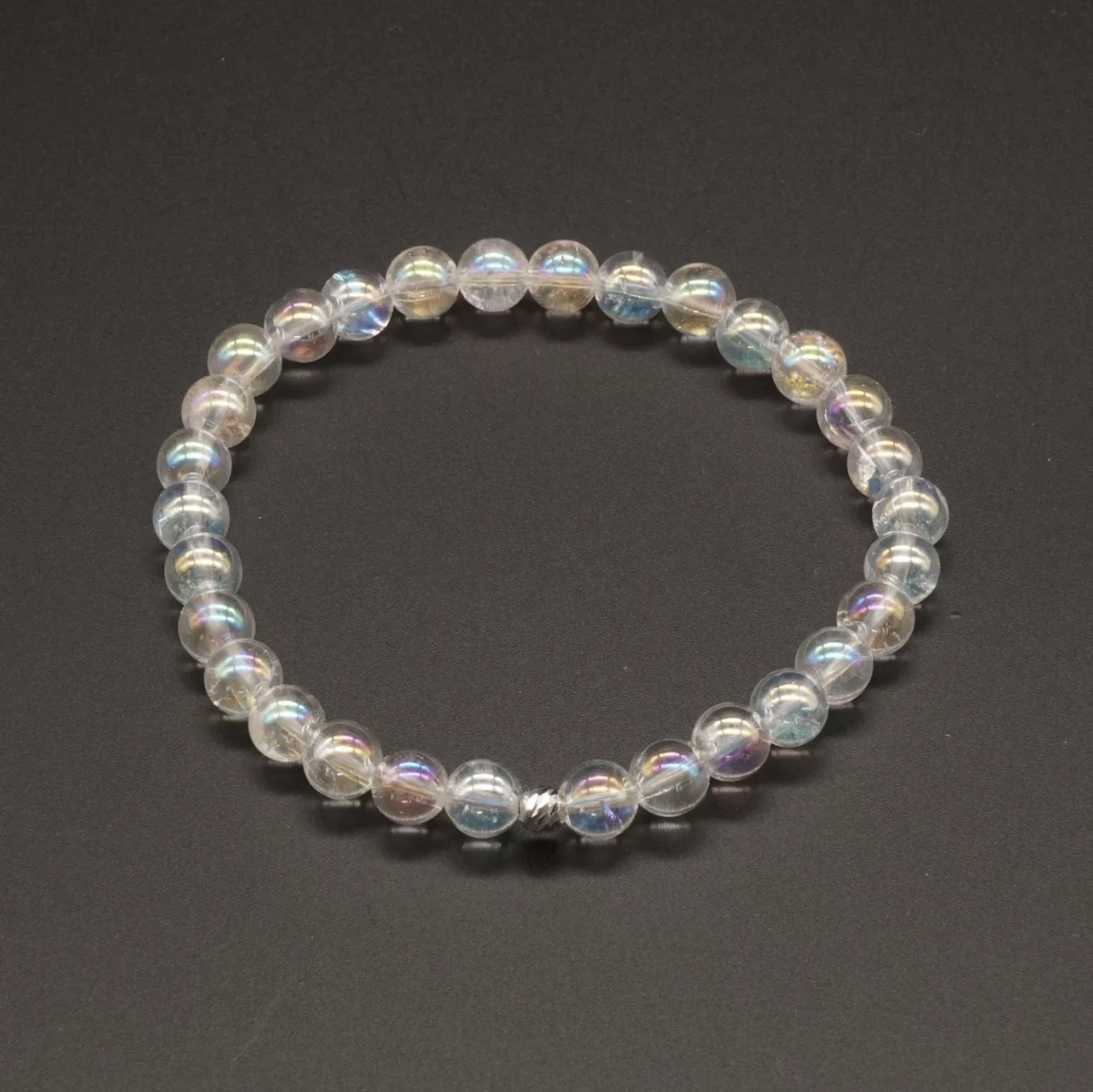 Angel Aura Bergkristall mit Perle Silber
